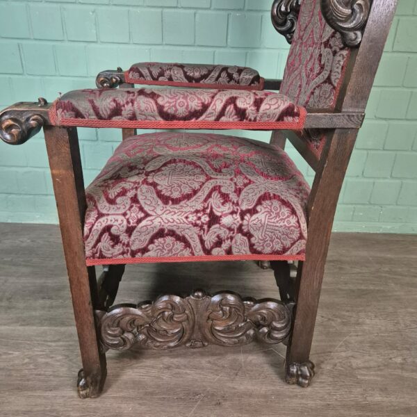 Bureau met Bureaustoel Eiken Neo-barok 1920 - Afbeelding 26