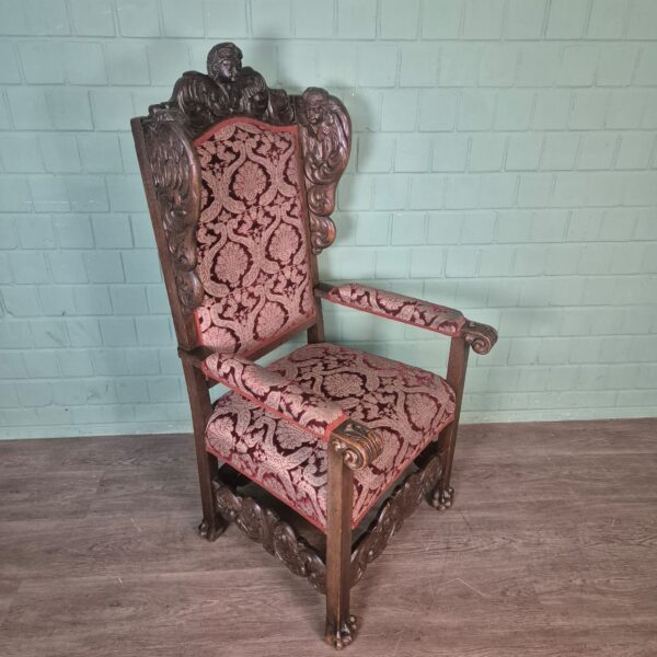 Bureau met Bureaustoel Eiken Neo-barok 1920 - Afbeelding 16