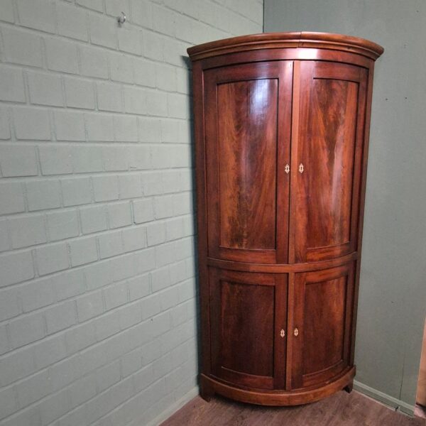 Hoekkast Biedermeier 1850 Mahonie - Afbeelding 3