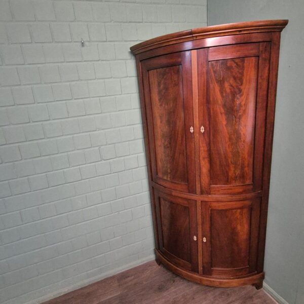 Hoekkast Biedermeier 1850 Mahonie - Afbeelding 4