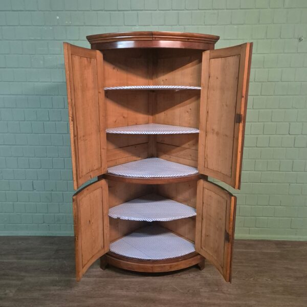 Hoekkast Biedermeier 1850 Mahonie - Afbeelding 10