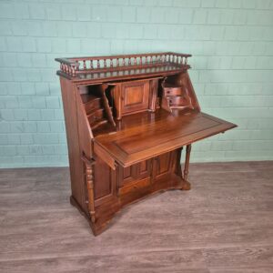 Schuin opklapbare Secretaire Mahonie, 1,00 m