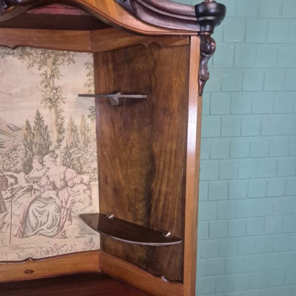 Hoekkast Biedermeier 1860 Noten - Afbeelding 11
