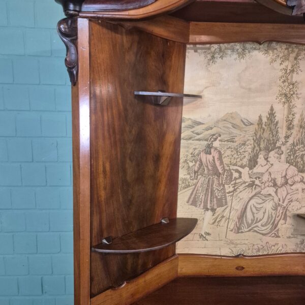 Hoekkast Biedermeier 1860 Noten - Afbeelding 9