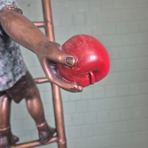 Beeld Tuinbeeld Jongen op Ladder Brons 2,06 m - Afbeelding 7