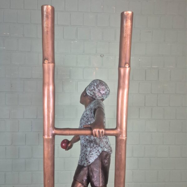 Beeld Tuinbeeld Jongen op Ladder Brons 2,06 m - Afbeelding 4