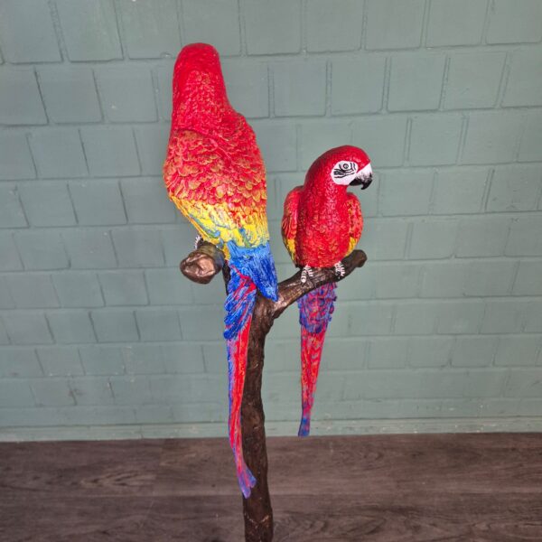 Beeld Tuinbeeld Bronzen papegaaien, 1,30 m - Afbeelding 10