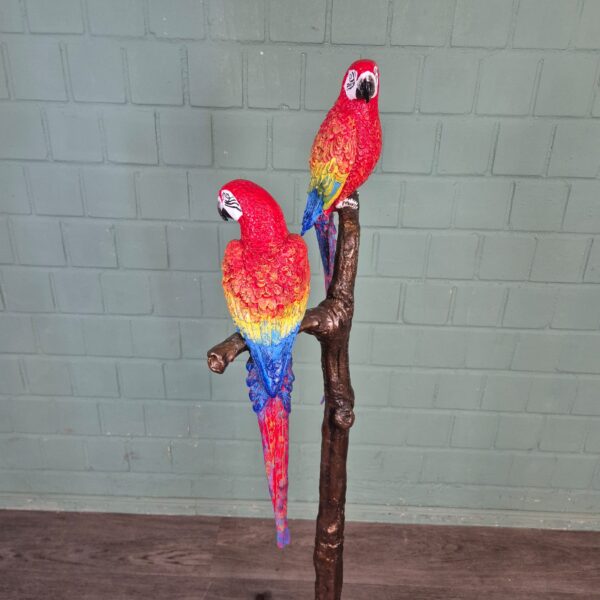 Beeld Tuinbeeld Bronzen papegaaien, 1,30 m - Afbeelding 8