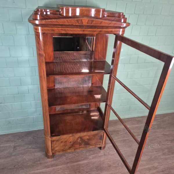 Vitrine Servieskast Biedermeier 1830 Mahonie - Afbeelding 12