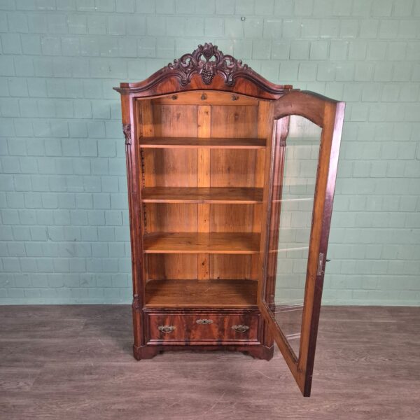 Vitrine Servieskast Biedermeier 1860 Mahonie - Afbeelding 12
