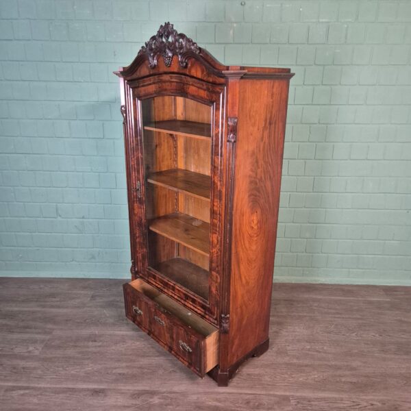 Vitrine Servieskast Biedermeier 1860 Mahonie - Afbeelding 14