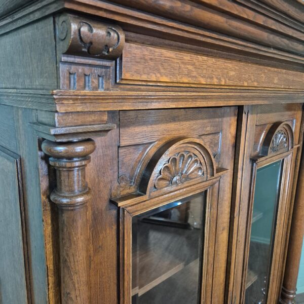 Vitrine Servieskast Gründerzeit 1880 Eiken - Afbeelding 8