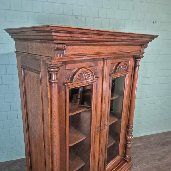 Vitrine Servieskast Gründerzeit 1880 Eiken - Afbeelding 9