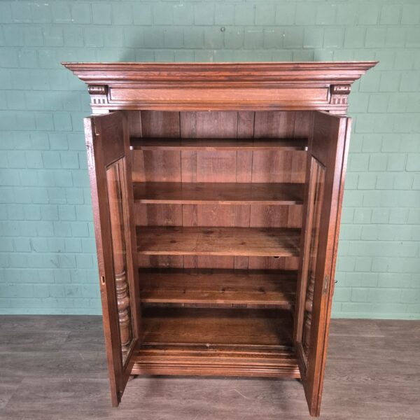 Vitrine Servieskast Gründerzeit 1880 Eiken - Afbeelding 11
