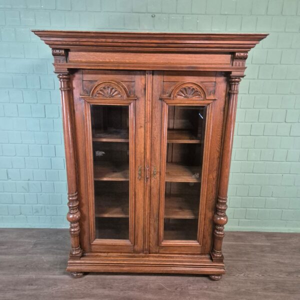 Vitrine Servieskast Gründerzeit 1880 Eiken - Afbeelding 3