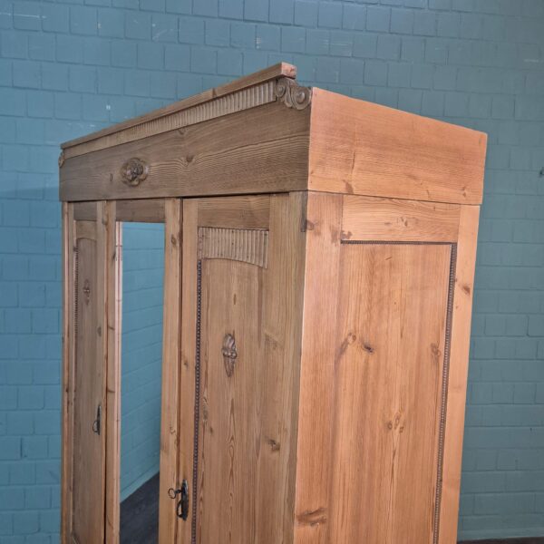 Kast Kledingkast Jugendstil 1900 Grenen - Afbeelding 15