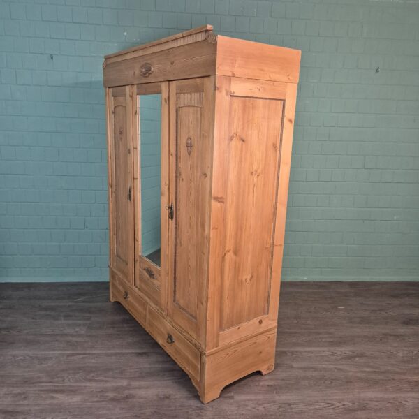 Kast Kledingkast Jugendstil 1900 Grenen - Afbeelding 5