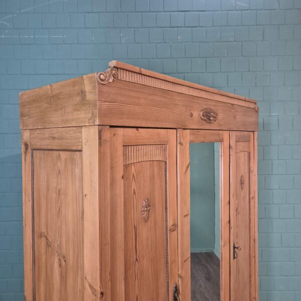 Kast Kledingkast Jugendstil 1900 Grenen - Afbeelding 6