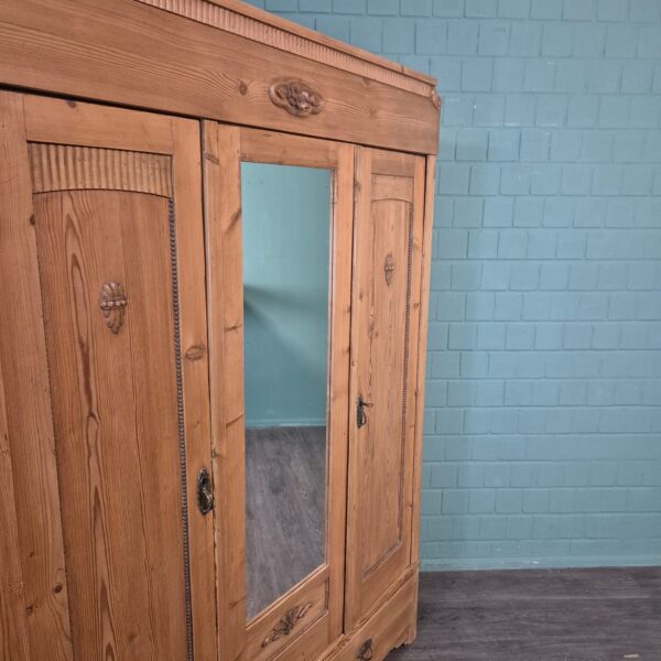Kast Kledingkast Jugendstil 1900 Grenen - Afbeelding 7