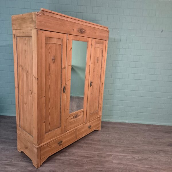 Kast Kledingkast Jugendstil 1900 Grenen - Afbeelding 4