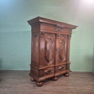 Kast Kledingkast Historisme 1880 Eiken