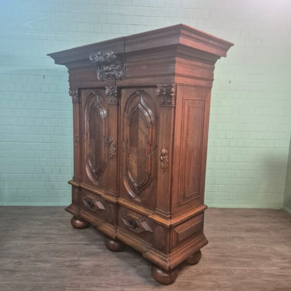 Kast Kledingkast Historisme 1880 Eiken - Afbeelding 4