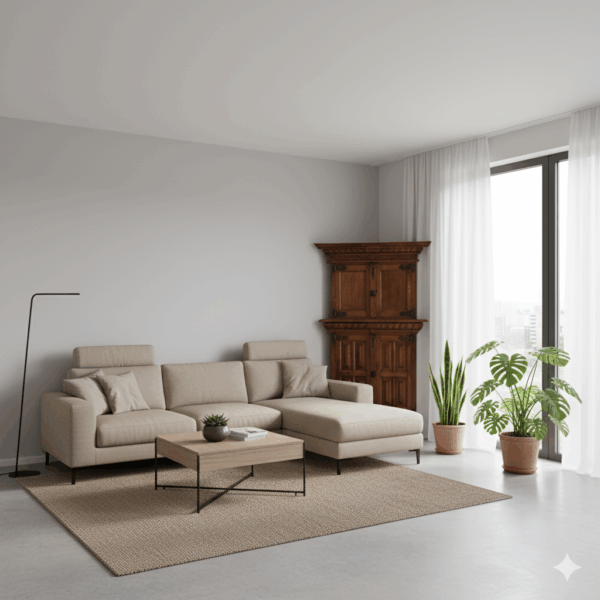 Hoekkast Neo-barok Eiken 1,20 m - Afbeelding 2