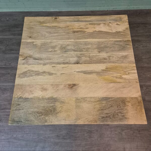 Cafétafel Restauranttafel Mangohout Staal 0,80 m - Afbeelding 3