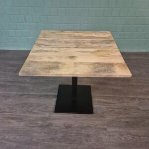 Cafétafel Restauranttafel Mangohout Staal 0,80 m