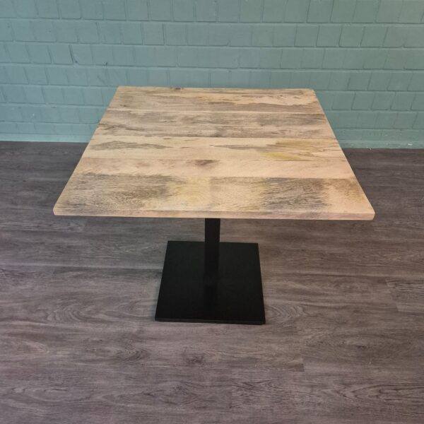 Cafétafel Restauranttafel Mangohout Staal 0,80 m