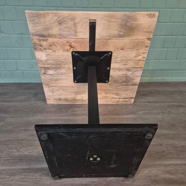 Cafétafel Restauranttafel Mangohout Staal 0,80 m - Afbeelding 7