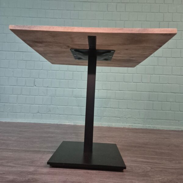 Cafétafel Restauranttafel Mangohout Staal 0,80 m - Afbeelding 4