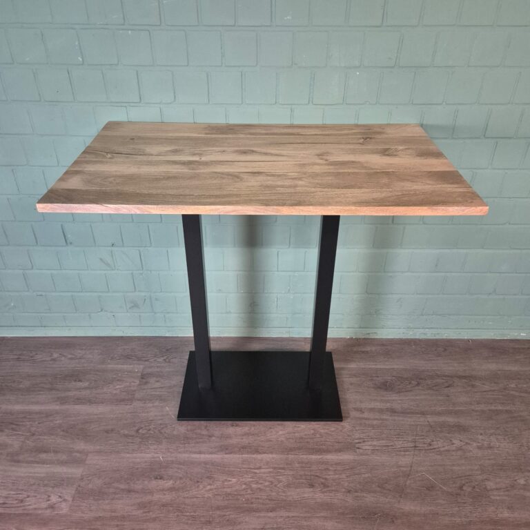 Statafel Bartafel Mangohout Staal 1,20 m x 0,70 m - Afbeelding 3