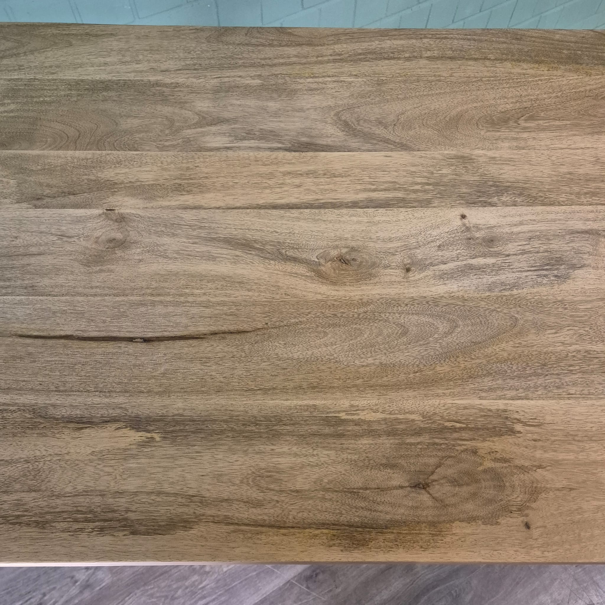 Statafel Bartafel Mangohout Staal 1,20 m  x 0,70 m - Afbeelding 6