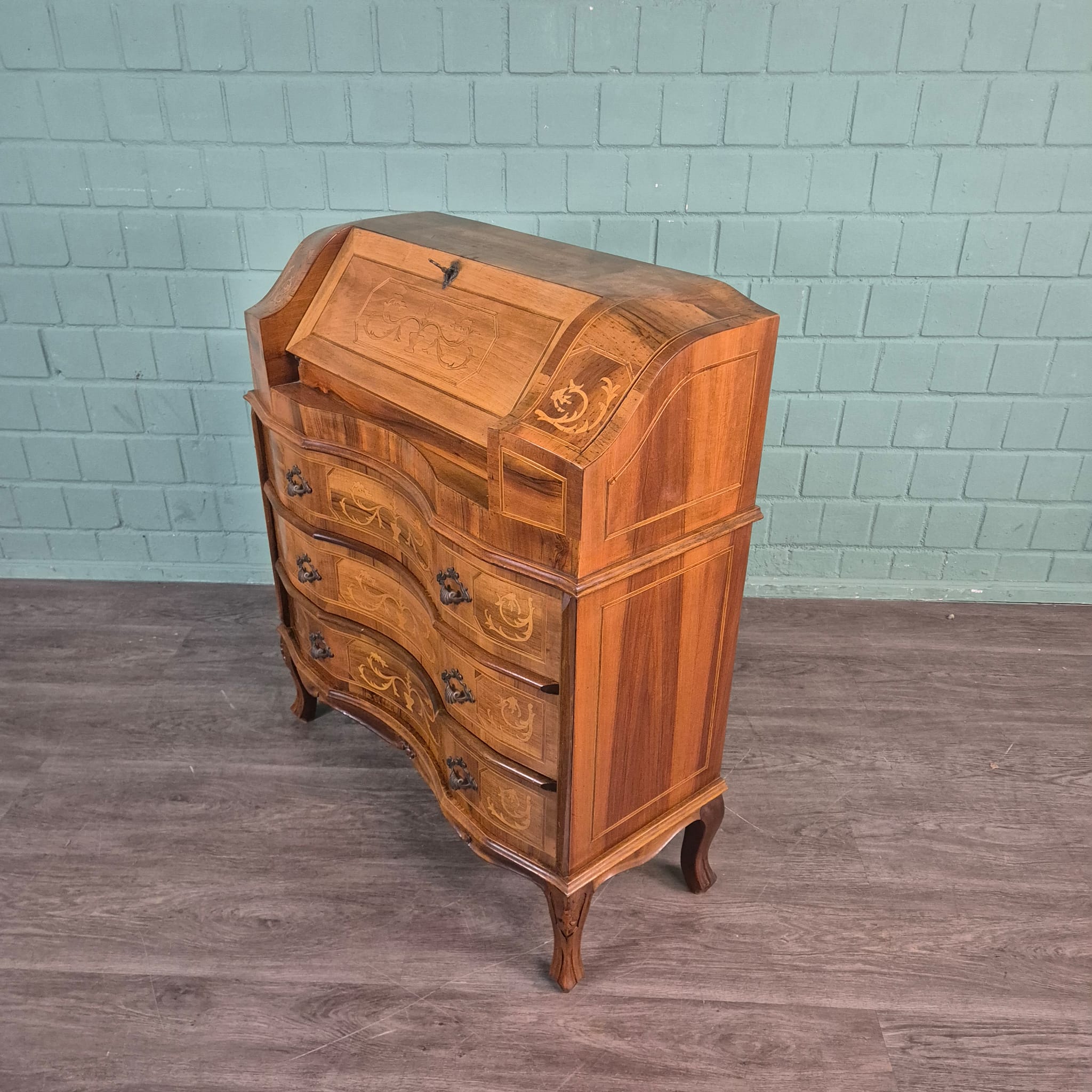 Secretaire Dames-secretaire Noten 0,87 m - Afbeelding 3