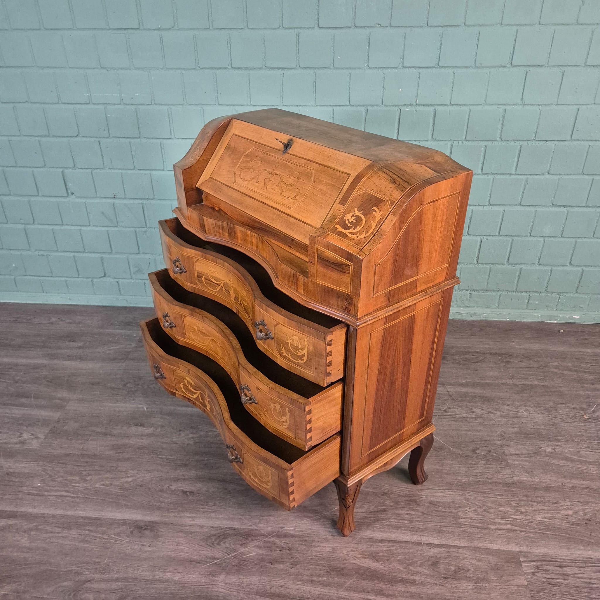 Secretaire Dames-secretaire Noten 0,87 m - Afbeelding 16