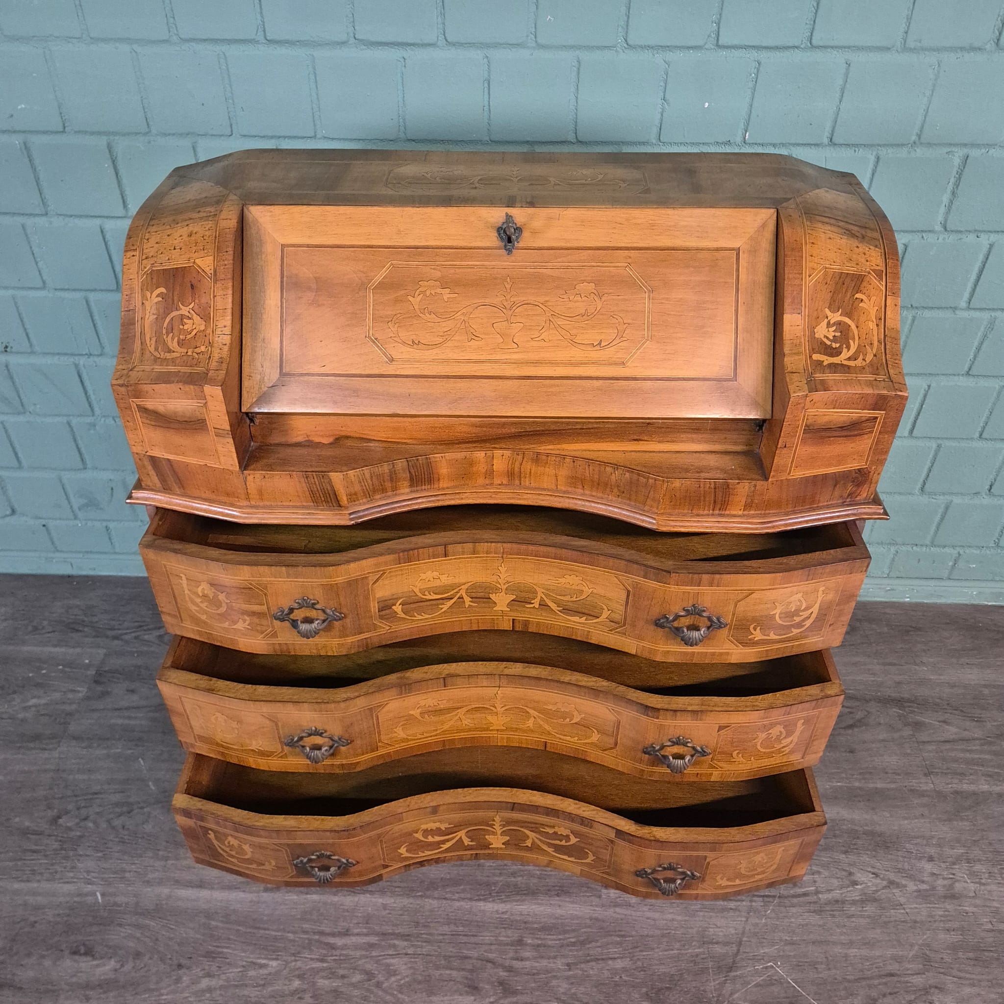 Secretaire Dames-secretaire Noten 0,87 m - Afbeelding 14