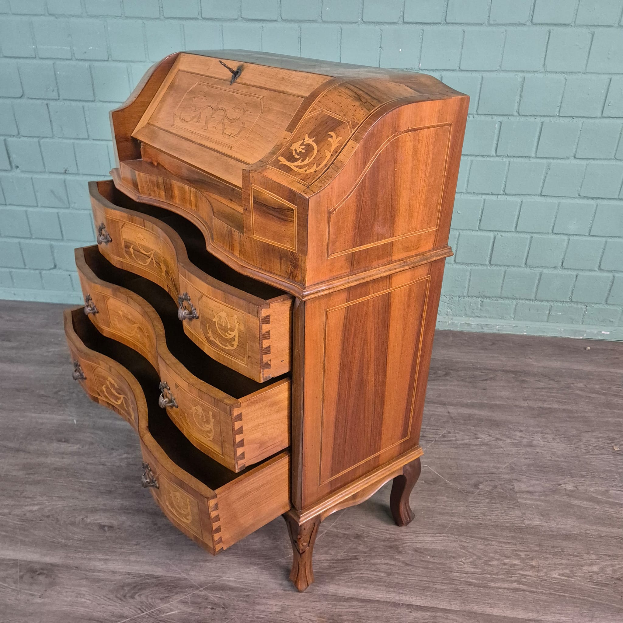 Secretaire Dames-secretaire Noten 0,87 m - Afbeelding 15