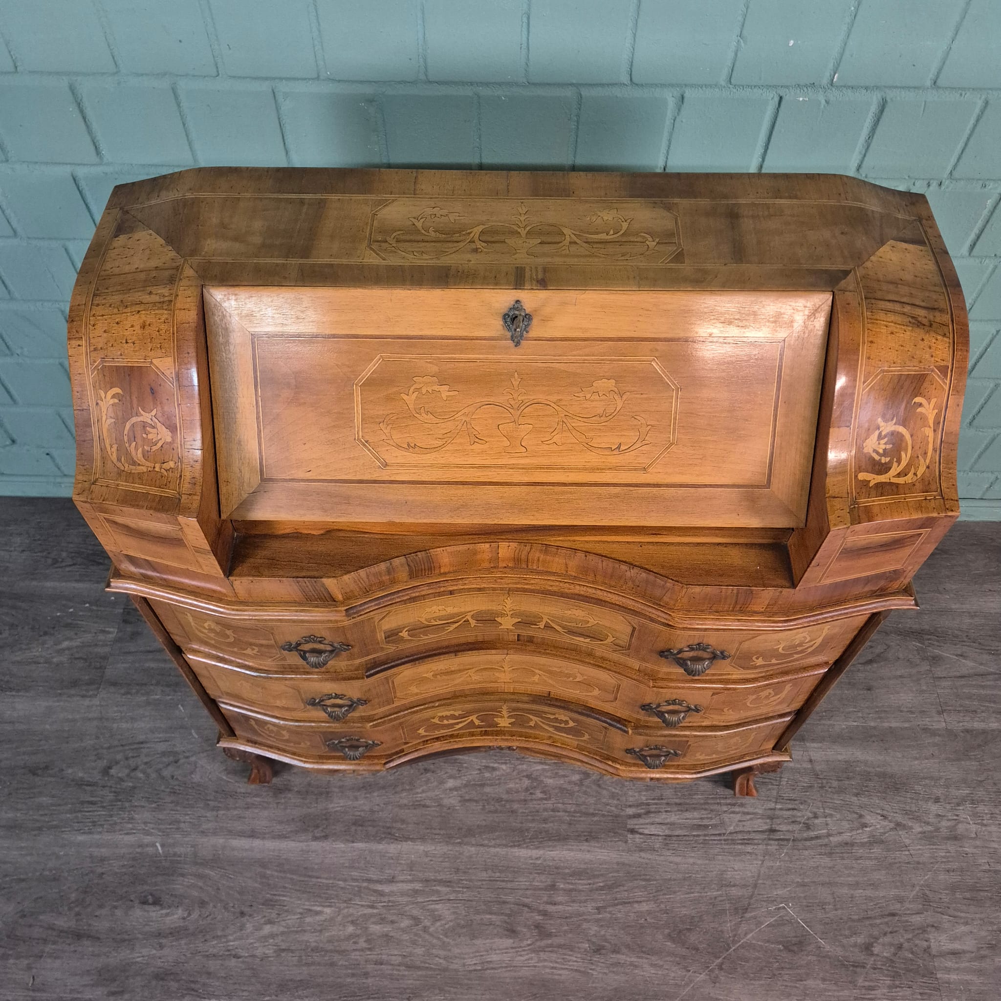 Secretaire Dames-secretaire Noten 0,87 m - Afbeelding 4