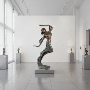 Beeld Tuinbeeld Nimf Brons 1,90 m