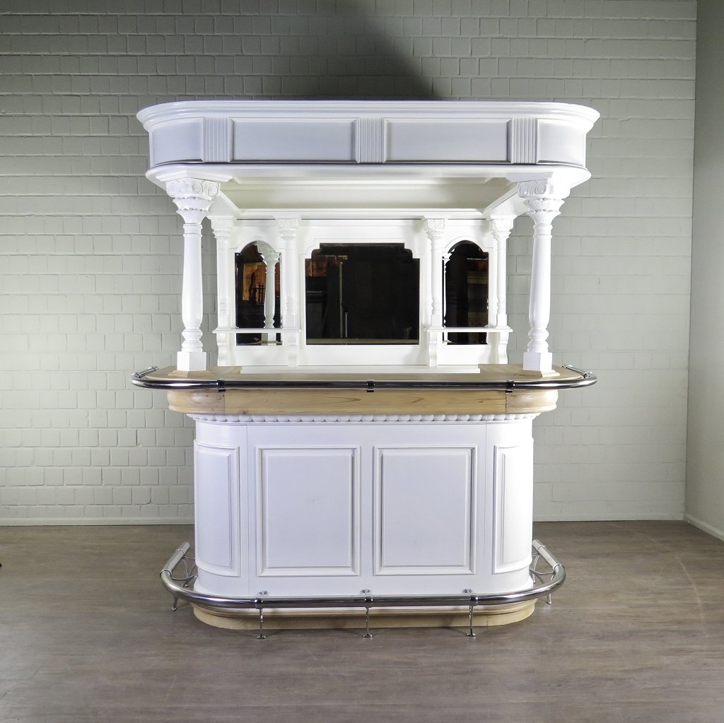 Luifelbar Huisbar Teak 2,06 m Wit - Afbeelding 3