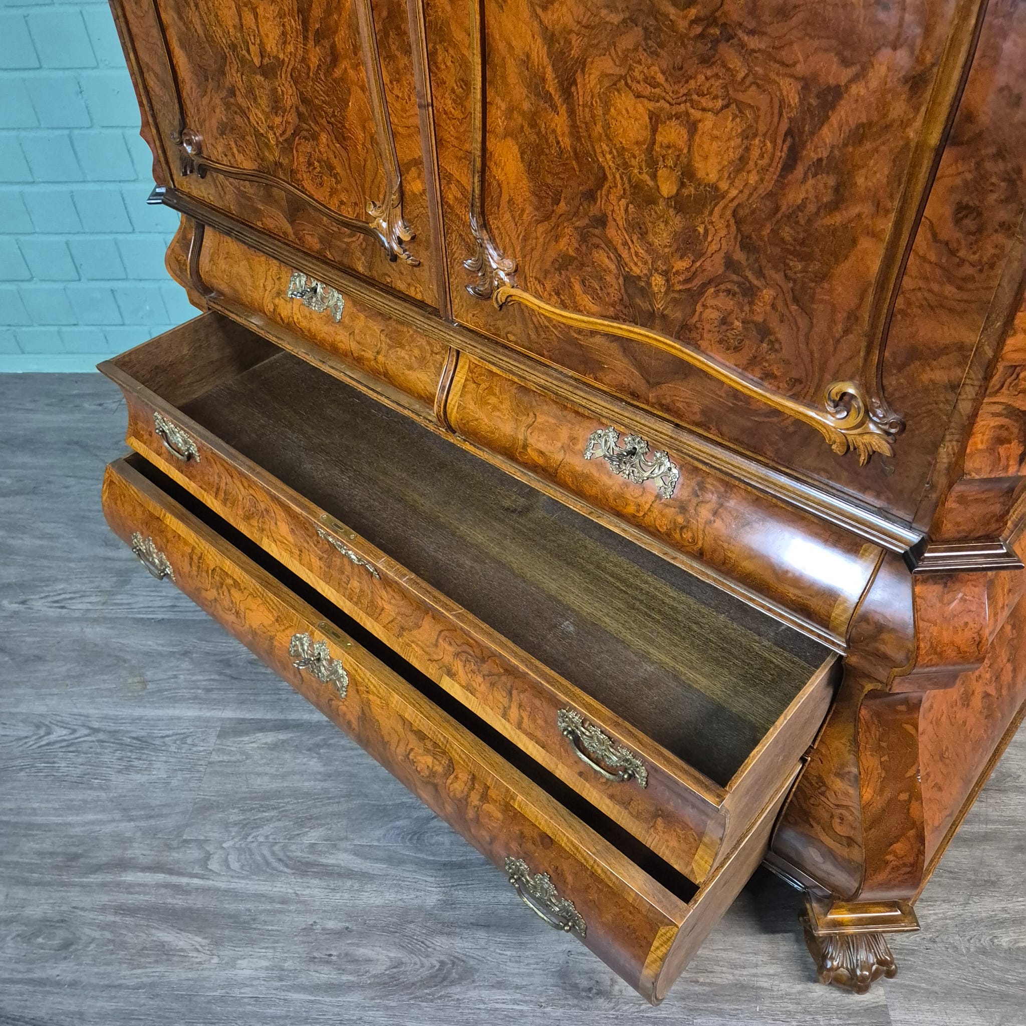 Kabinetkast Kabinet Neo-barok Noten 1,68 m - Afbeelding 24