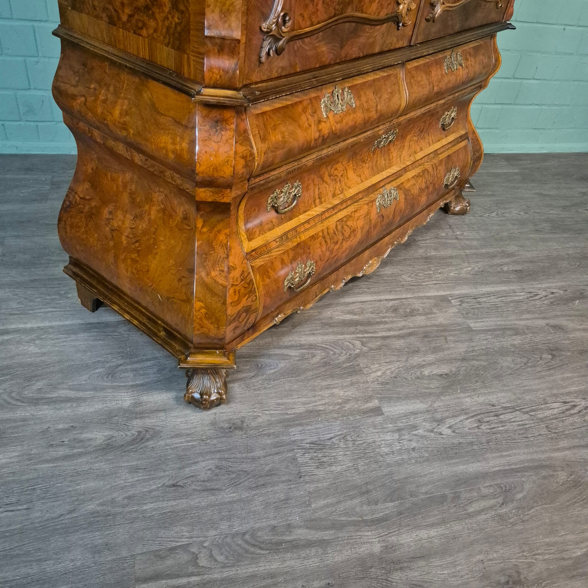 Kabinetkast Kabinet Neo-barok Noten 1,68 m - Afbeelding 6