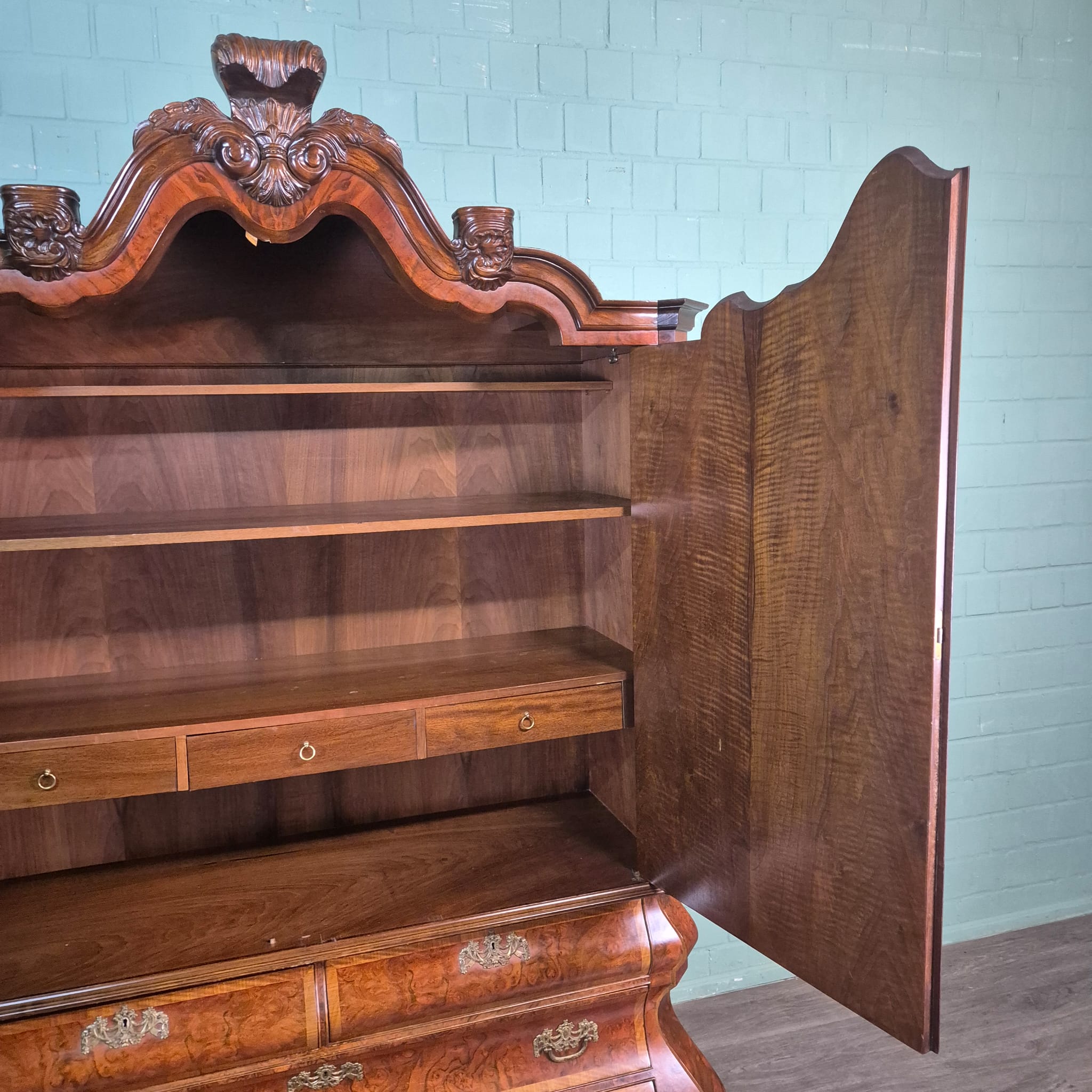 Kabinetkast Kabinet Neo-barok Noten 1,68 m - Afbeelding 18