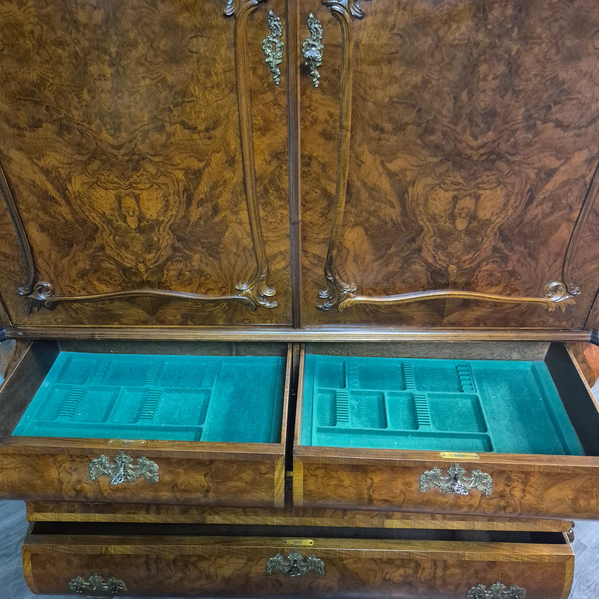 Kabinetkast Kabinet Neo-barok Noten 1,68 m - Afbeelding 25