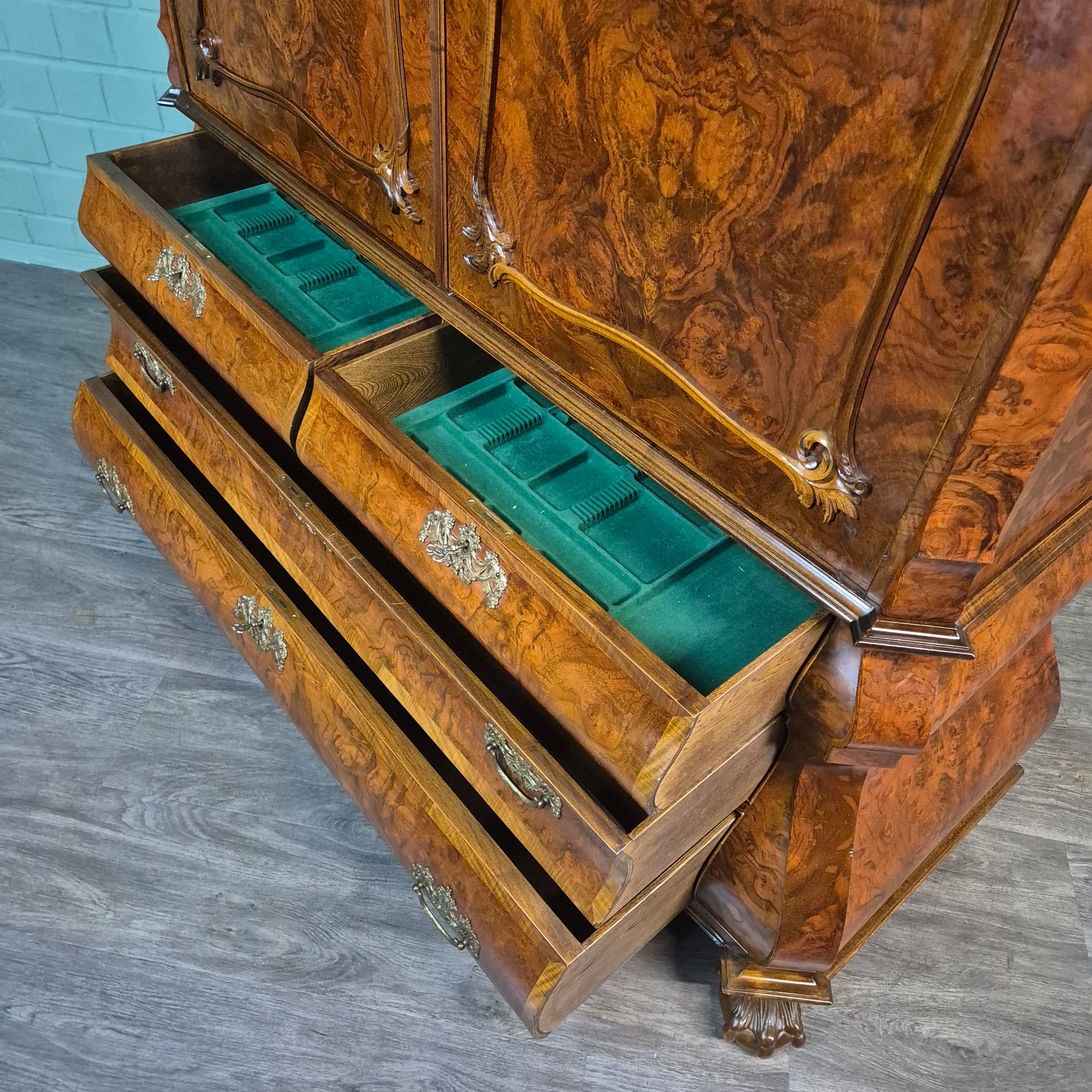 Kabinetkast Kabinet Neo-barok Noten 1,68 m - Afbeelding 23