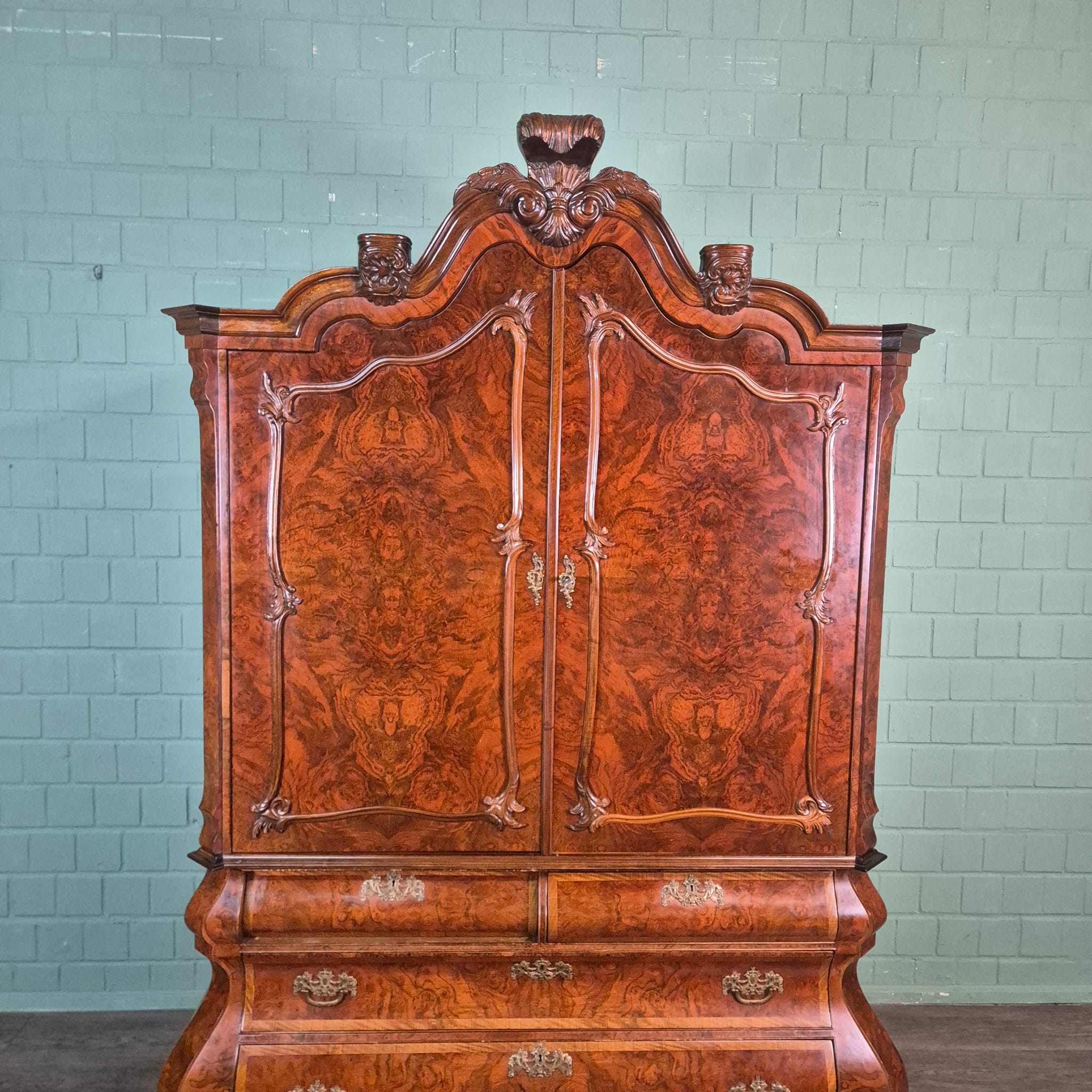 Kabinetkast Kabinet Neo-barok Noten 1,68 m - Afbeelding 13