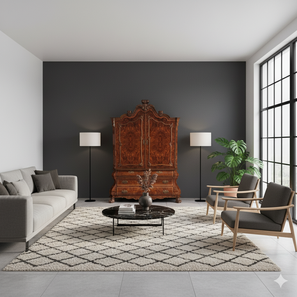 Kabinetkast Kabinet Neo-barok Noten 1,68 m - Afbeelding 2