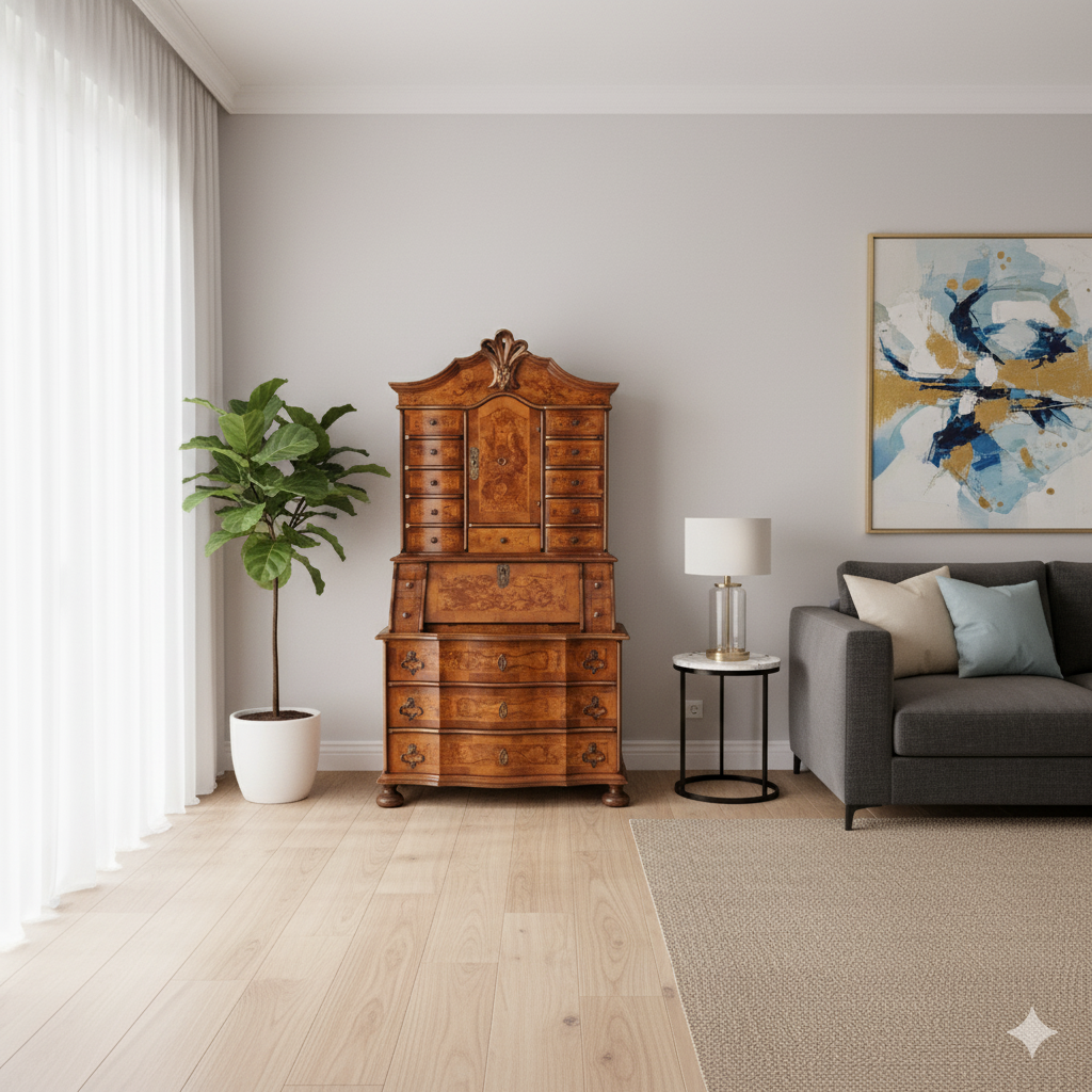 Tabernakel Secretaire Tabernakelsecretaire Neo-barok Noten - Afbeelding 2