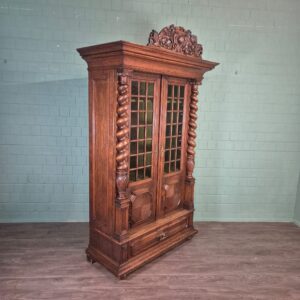 Vitrine Kast Neo-barok 1910 Eiken